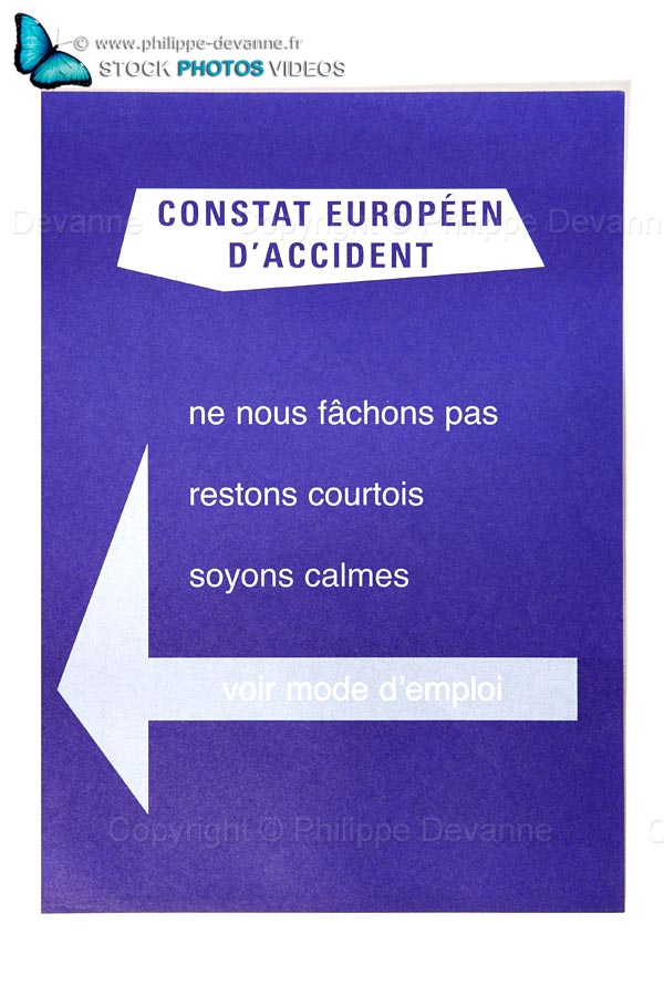 Constat Amiable Europeen D`accident Automobile Auto Editorial Image - Image  of adult, collision: 149742670